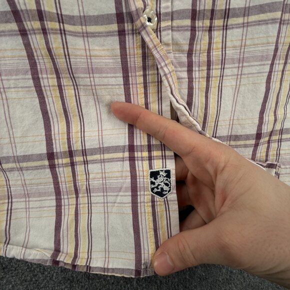 Nat Nast Men Button Up Shirt Long Sleeve American Fit XL Plaid Colorful Cotton - Picture 12 of 13